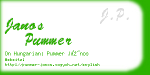 janos pummer business card